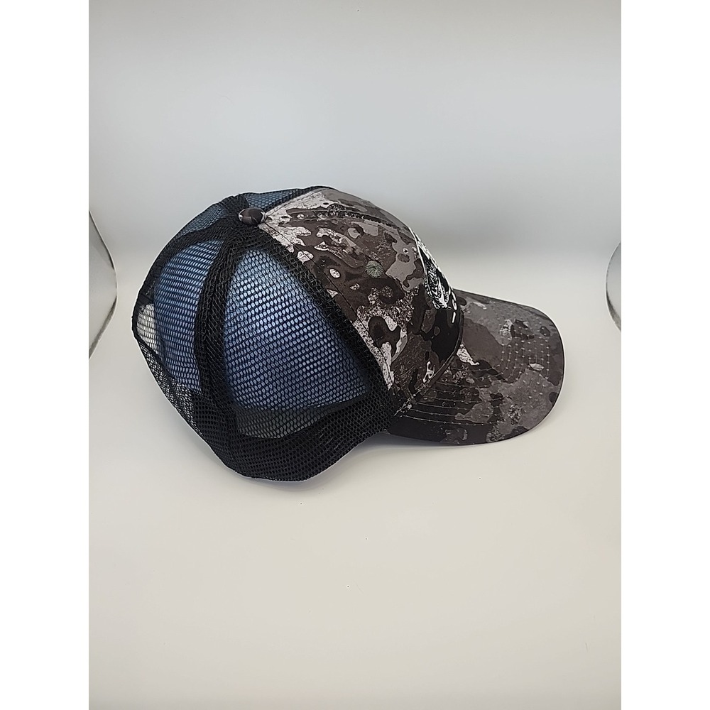 Bass Pro Shops Club‎ Trucker Hat Mens Black Gray Shadow Camouflage Snap Cap - Picture 2 of 4